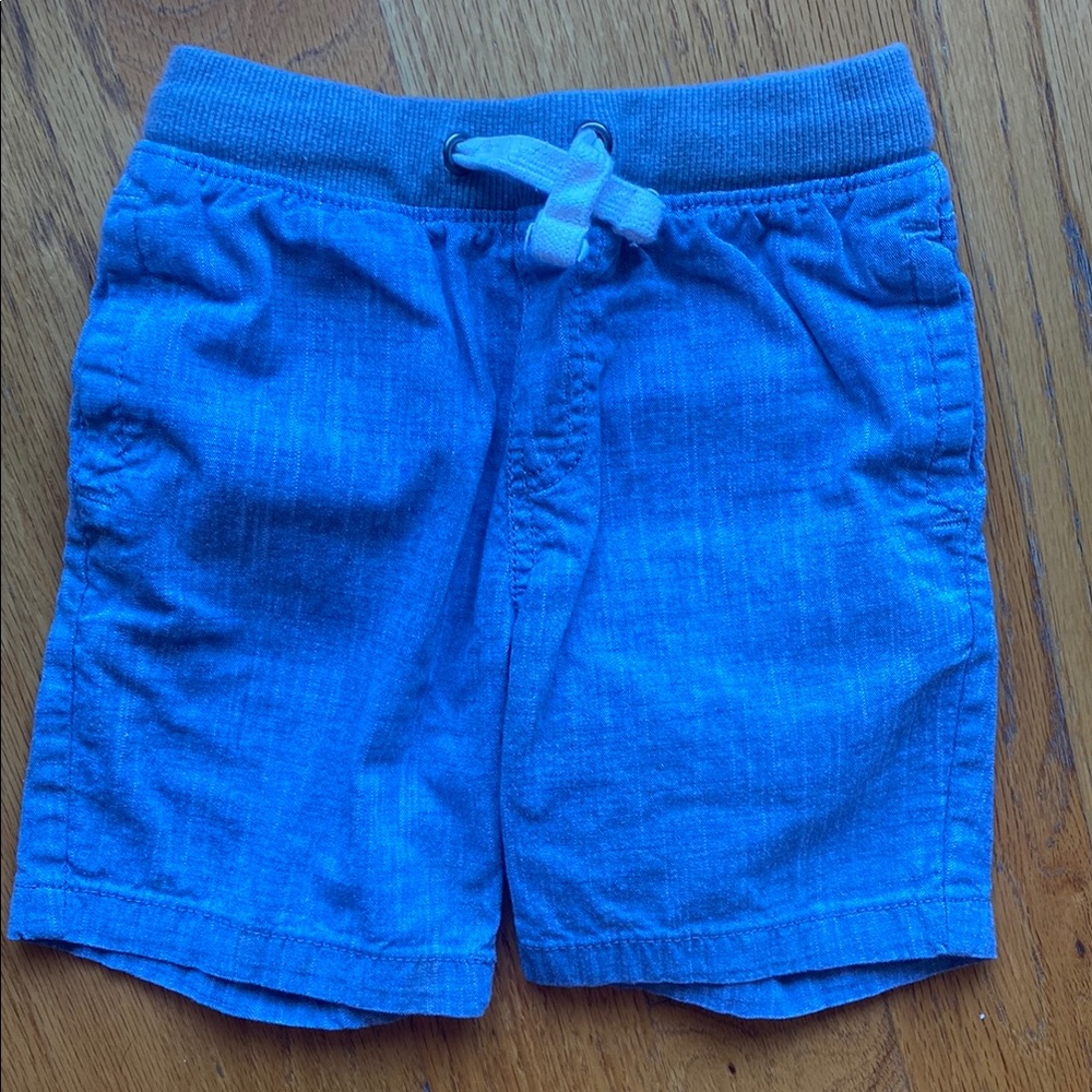 Cat & Jack Blue Drawstring Chambray Shorts